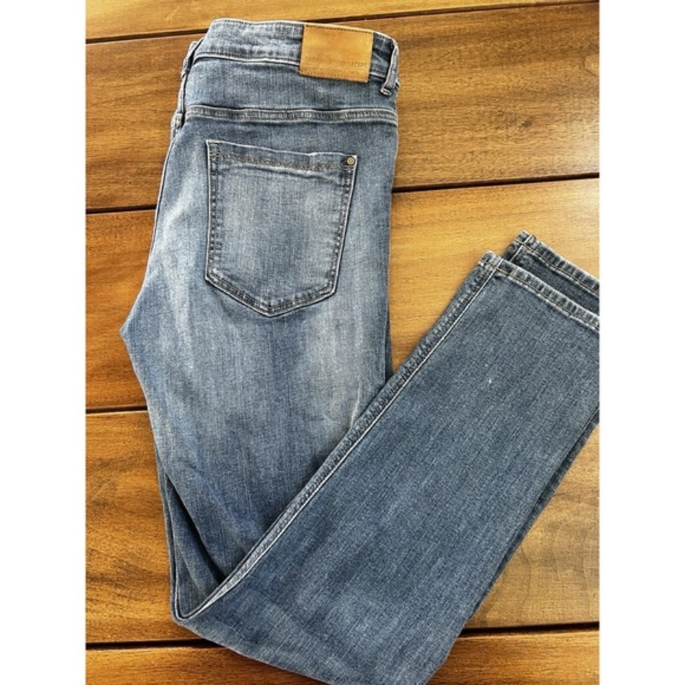 Zara Basic Denim Dept‎ Z1975 Mid Rise Skinny Jeans Medium Wash Womens Size 12